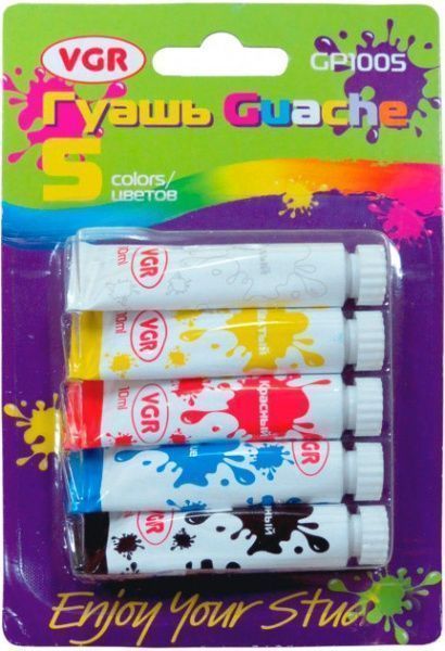 Гуашь 5 кольорів по 10 мл 8009743209284