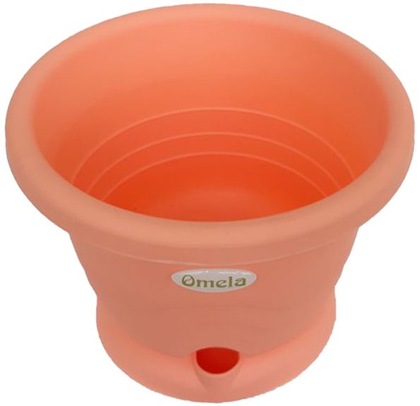 Горшок пластиковый Омела Омела Пастель 1 литра круглый 1л персик 