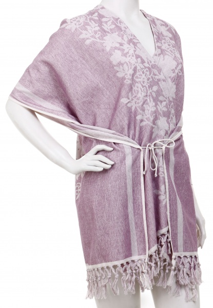 Пончо махрове бузковий 