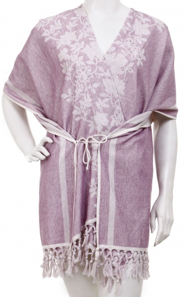 Пончо махрове бузковий 