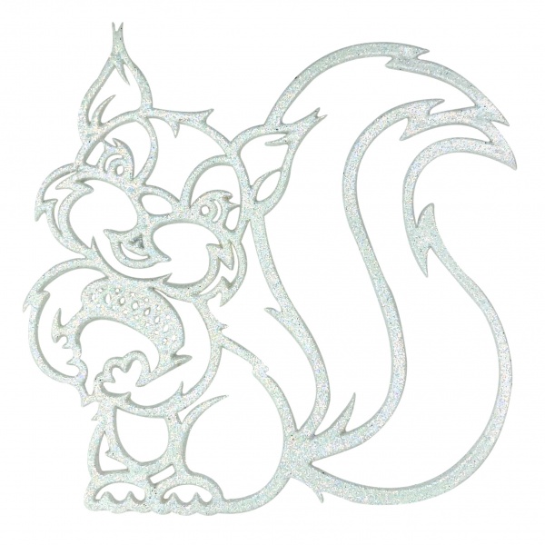 Елочная игрушка Білочка 12 см белый