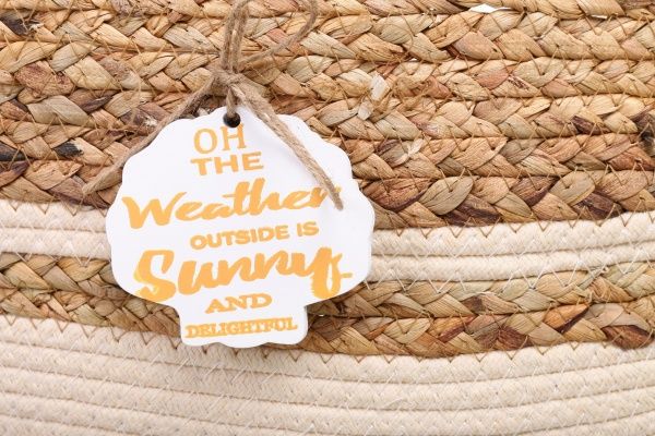 Корзинка плетеная Tony Bridge Basket с текстилем 38х28х20 см YJN20-1S3-1 