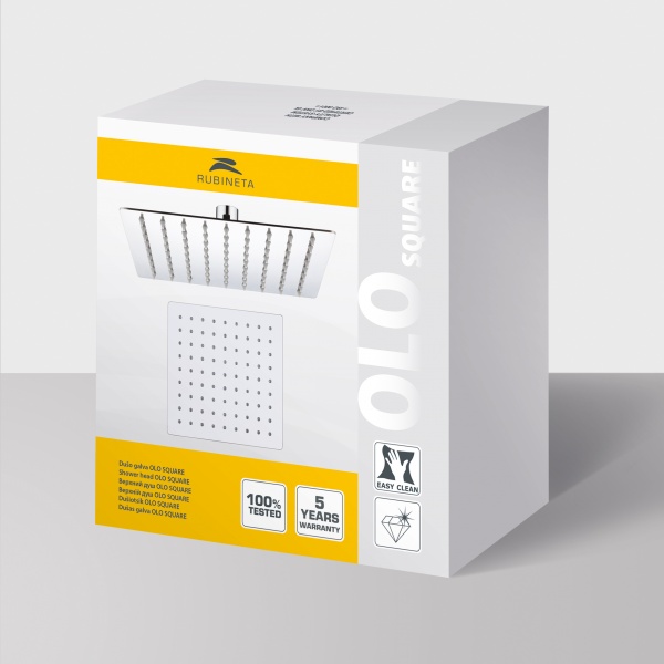 Верхній душ Rubineta Olo квадратний 250x250 (S.S)