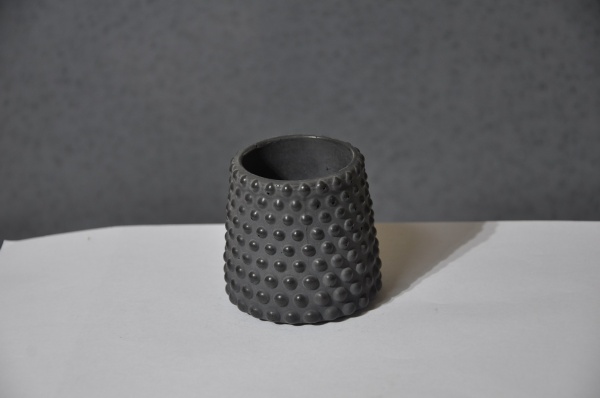 Кашпо декоративне bubble cup темно-сірий бетон