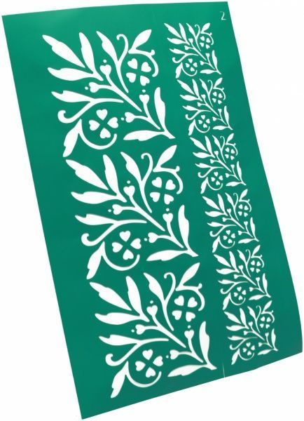 Трафарет самоклейкий бордюрний №2 серія Квіти GPТ50045813 130x200 мм Rosa Talent