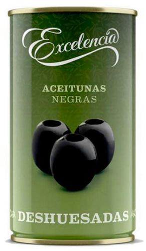 Маслини TM EXCELENCIA чорні без кістки 425мл (8410971035703)