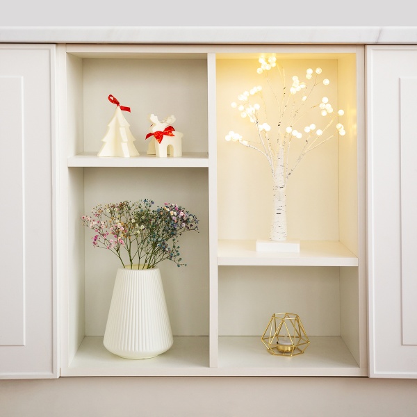 Ваза пластикова MVM DH-FLOWERS-04 WHITE 20 см 