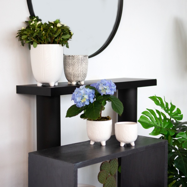 Кашпо керамічне DH-FLOWERS-26 M WHITE 10,5 см Білий 