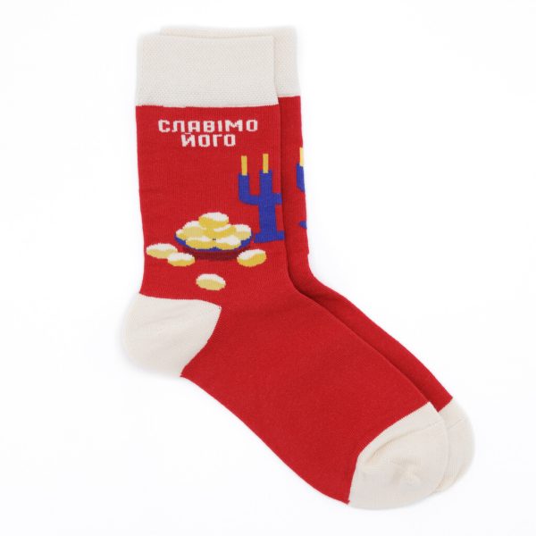 Набір шкарпеток чоловічих Leostep Колядники 80060 000 27 р.41-43 червоний 3 шт.