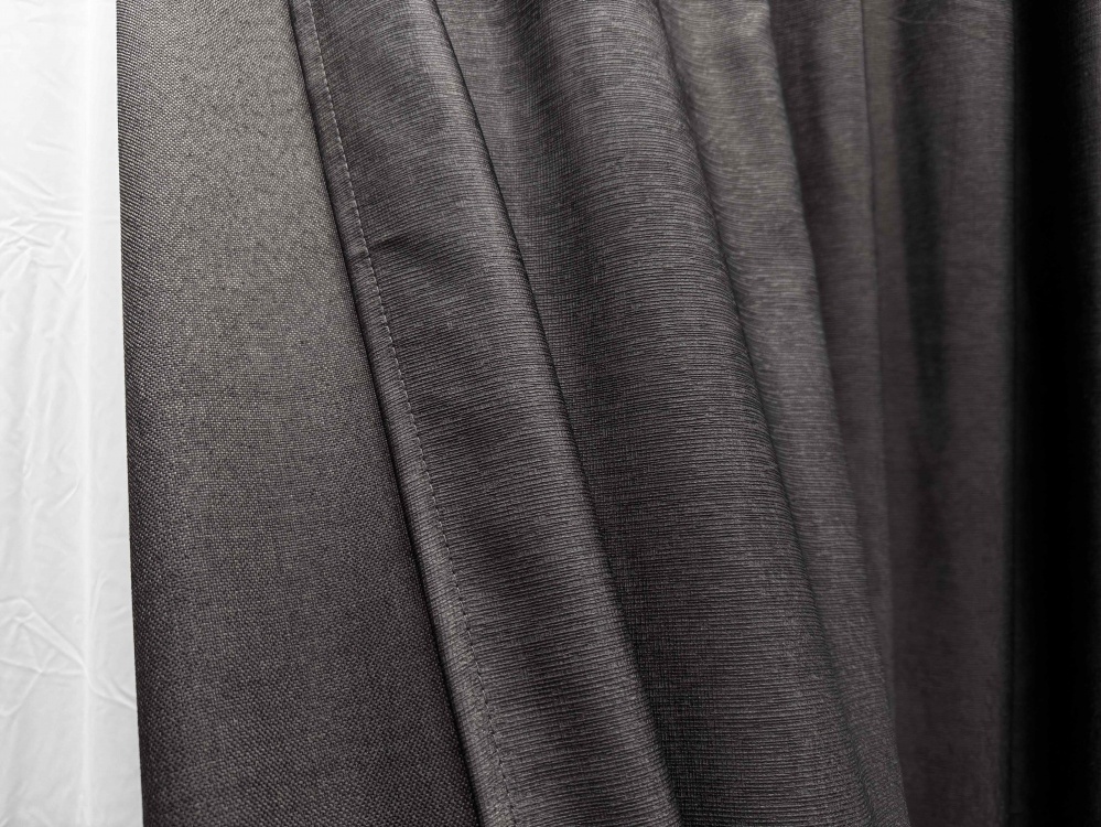 Штора-блекаут Рогожка коричнева 160х270 см Velvet House