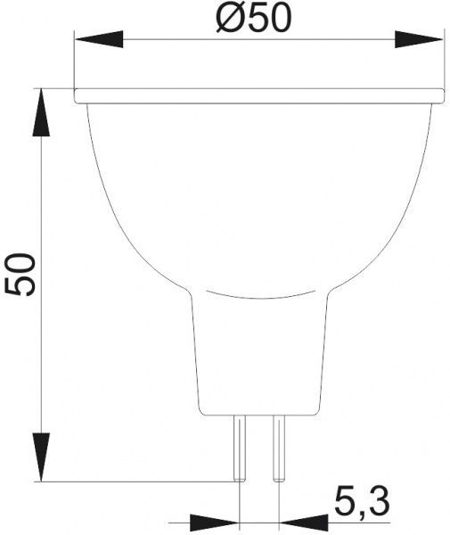 Лампа светодиодная IEK ECO 7 Вт MR16 матовая GU5.3 220 В 6500 К 