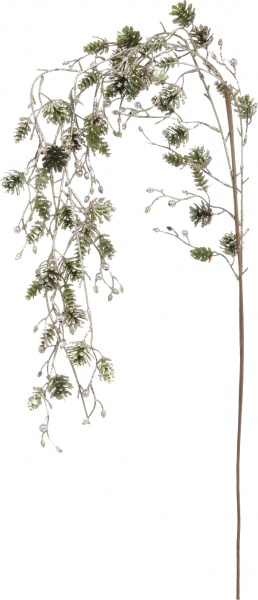 Декорація новорічна Гілка спадає з шишками 60 см EPI-17A3869 