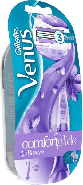 Станок для бритья Venus Breeze со сменными картриджами 2 шт.