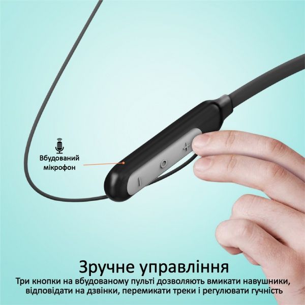 Наушники Promate Quartz Bluetooth 5 IPX5 black (quartz.black) 