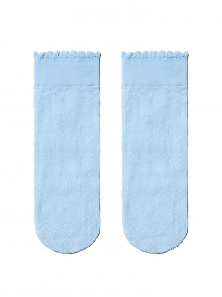 Носки для девочек Conte Elegant нарядные Fiori р.22–24 светло-голубой 