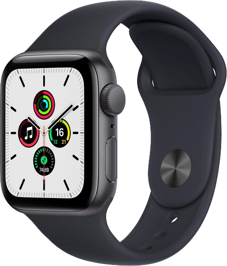 Смарт-часы Apple Watch SE GPS 40mm space grey/midnight AluminiumCasewithMidnightSportBand (MKQ13UL/A)