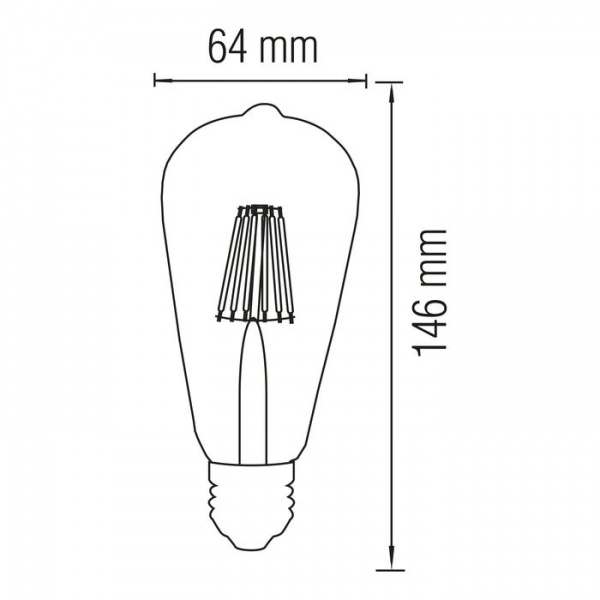 Лампа светодиодная HOROZ ELECTRIC 6 Вт E27 2200 К 220 В прозрачная 001-029-0006-010 