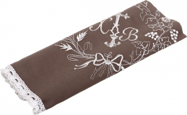 Серветка Великодня святкова з вишивкою та мереживом 38x38 см в асортименті 