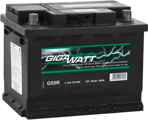 Акумулятор автомобільний GIGAWATT 56А 12 B «+» праворуч