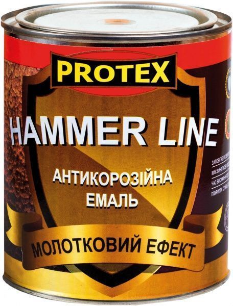 Емаль Protex антикорозійна молоткова Hammer Line золотий глянець 0,7л 0,75кг