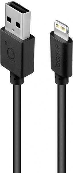 Кабель Acme Lightning – USB 2 м чорний (4770070879122) CB1032 