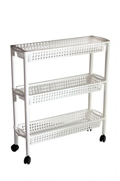 Этажерка пластиковая Heidrun 1562 Baskets 3 яруса 610x180x600 мм белый