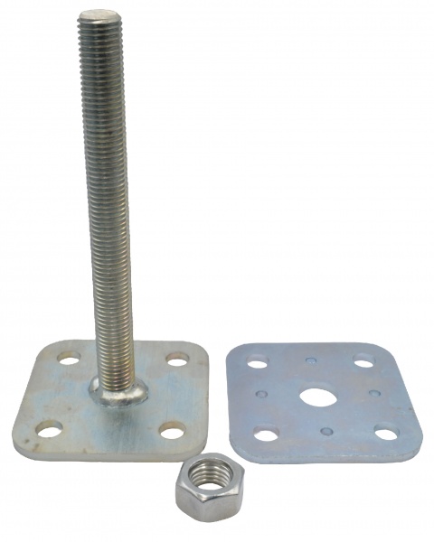 Опора колони гвинтова (вільна гайка) H 160 мм 80x80 мм 4 мм 1 шт. 