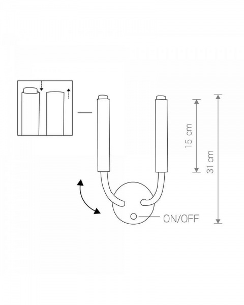 Бра Nowodvorski Stalactite 2x10 Вт G9 белый 8354 