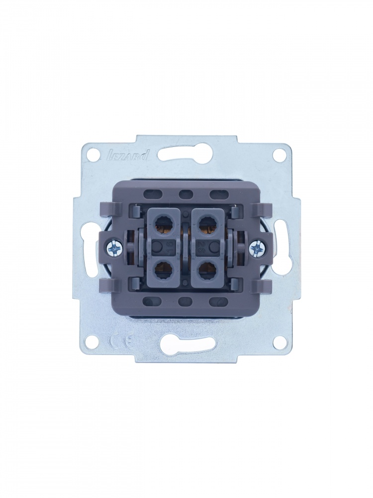 Выключатель двухклавишный Lezard Vesna белый 742-0288-101