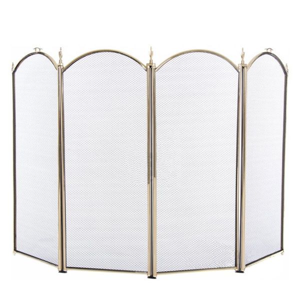 Каминная сетка 4Р 80х131 см золото