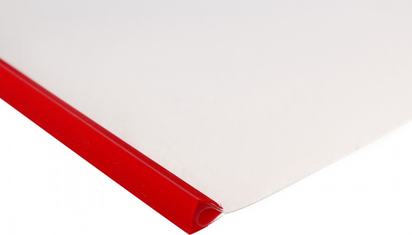 Папка с прижимом А4 пластиковая 65 листов красный UP! (Underprice)