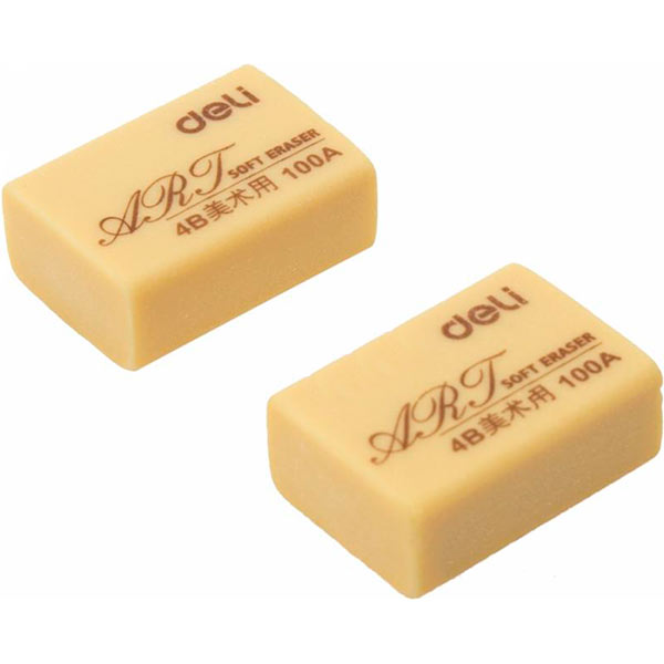 Гумка Deli ART 38.5x26x33 мм 2 шт