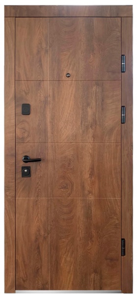 Двері вхідні Міністерство дверей Престиж спил дерева 2050x860 мм праві