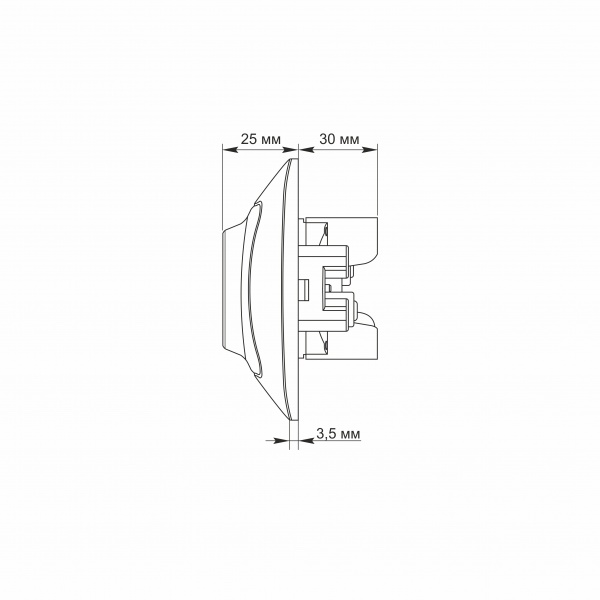 Розетка двойная с заземлением IP20 белый TF-ST-SK2G-W