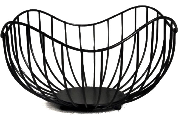 Кошик для фруктів Flower Black 22x22x11 cм Дартц 