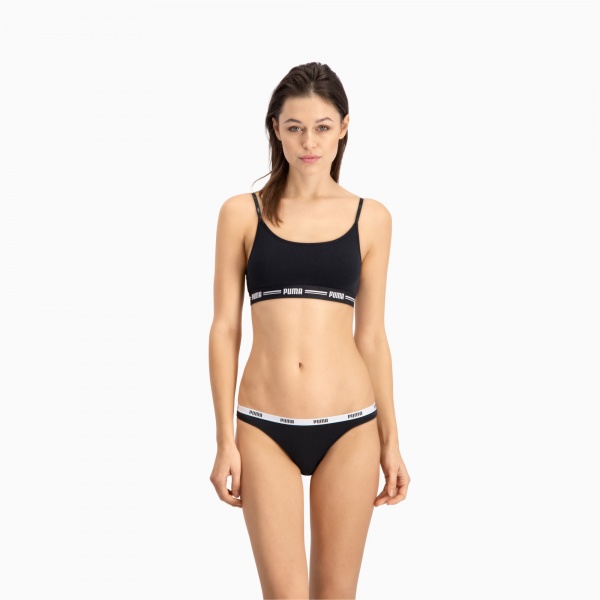 Трусы Puma PUMA WOMEN BIKINI 2P PACK BLACK 90785103 L черный