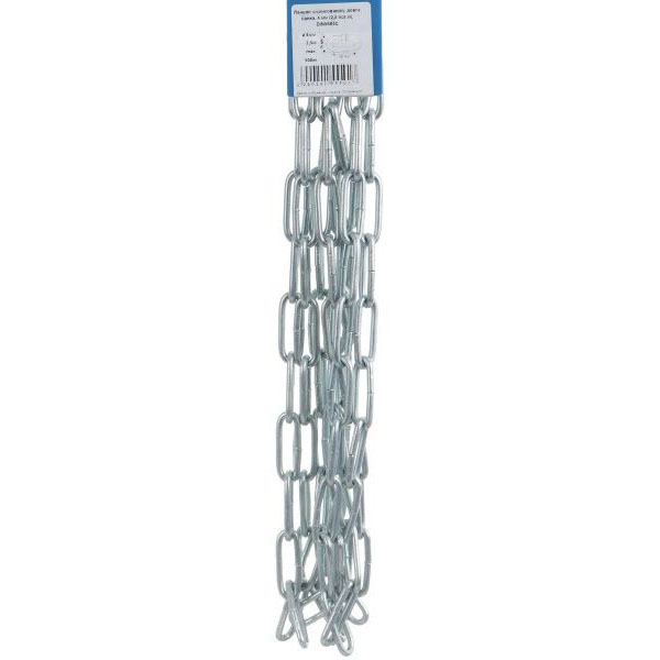 Цепь длиннозвеньевая 2 мм 5 м оцинкованная