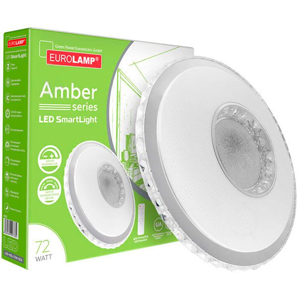 Світильник світлодіодний Eurolamp Amber N24 з пультом ДК 72 Вт білий 3000-6500 К 