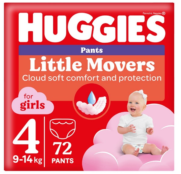 Подгузники-трусики Huggies Girl 4 9-14 кг 72 шт