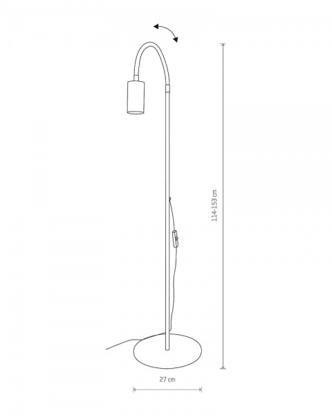 Торшер Nowodvorski Eye Flex 35 Вт GU10 черный 8935 