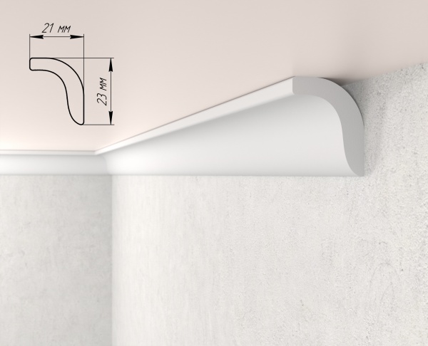 Стельовий плінтус Dellos Baget 2321 2000x21x23мм 