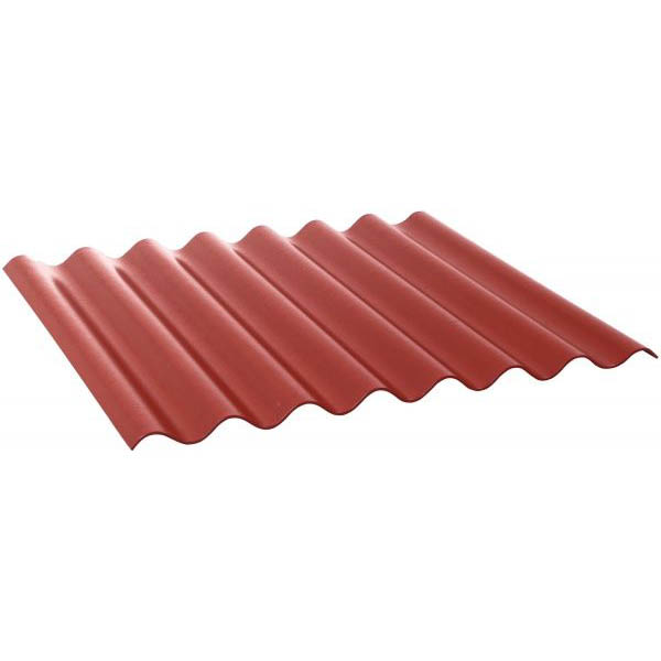 Шифер волокнистоцементний хвилястий (НТ) 1000х1130 мм бордо