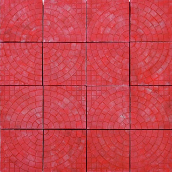 Плитка тротуарная Гранплит  285х285z35 мм Круг гранит