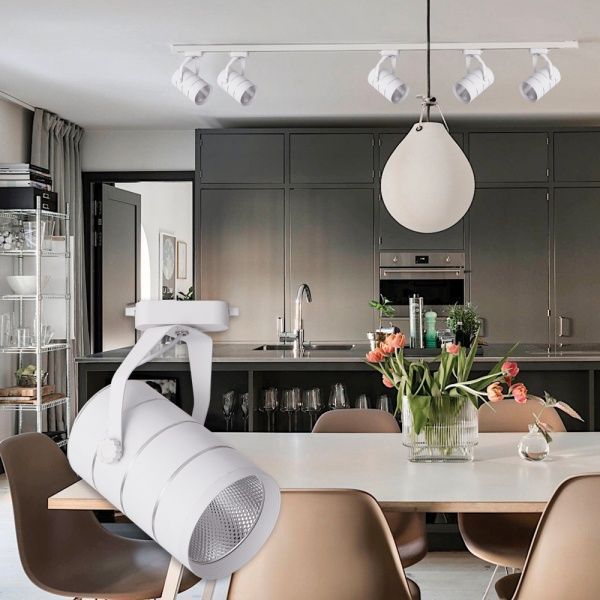 Трековый прожектор LightMaster LLT 201 LED COB 10 Вт 2700 К белый 