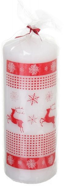 Свічка Циліндр Олені Санти біла 60х150 Pako-If