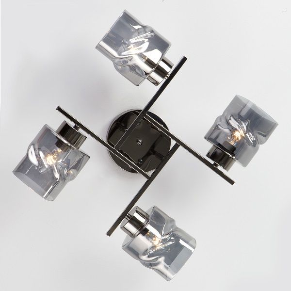 Люстра стельова Strotskis Hilari 4x40 Вт E27 чорна перлина 30165/4