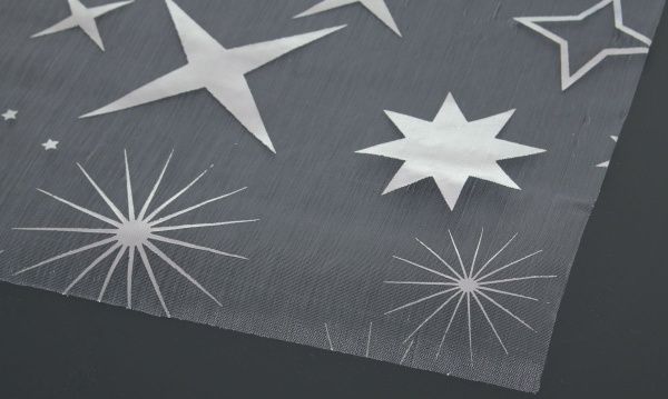 Бумага для упаковки Koopman серый STARS 36,5x200 см 