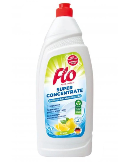 Средство для ручного мытья посуды Flo Lemon 0,9л