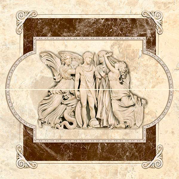 Плитка InterCerama EMPERADOR панно барельєф П 66 031 23x50 2 шт. 