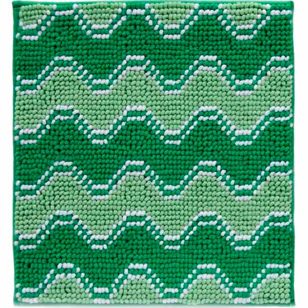 Коврик для ванной комнаты Dariana Волна, 50х55 см, зеленый